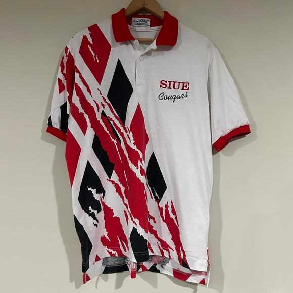 Vintage SIUE Tigers Graphic Polo Shirt - Picture 1 of 7